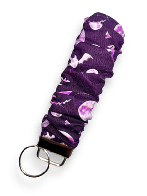 PURPLE JACK-O-LANTERN SCRUNCHIE KEY FOB