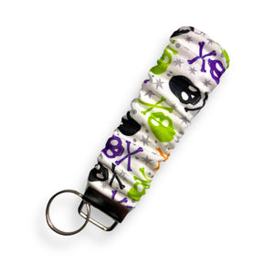 SKULLS AND BONES SCRUNCHIE KEY FOB