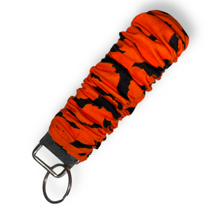 ORANGE HALLOWEEN BATS SCRUNCHIE KEY FOB