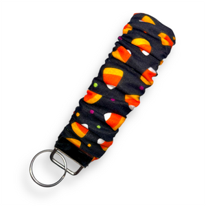 CANDY CORN SCRUNCHIE KEY FOB